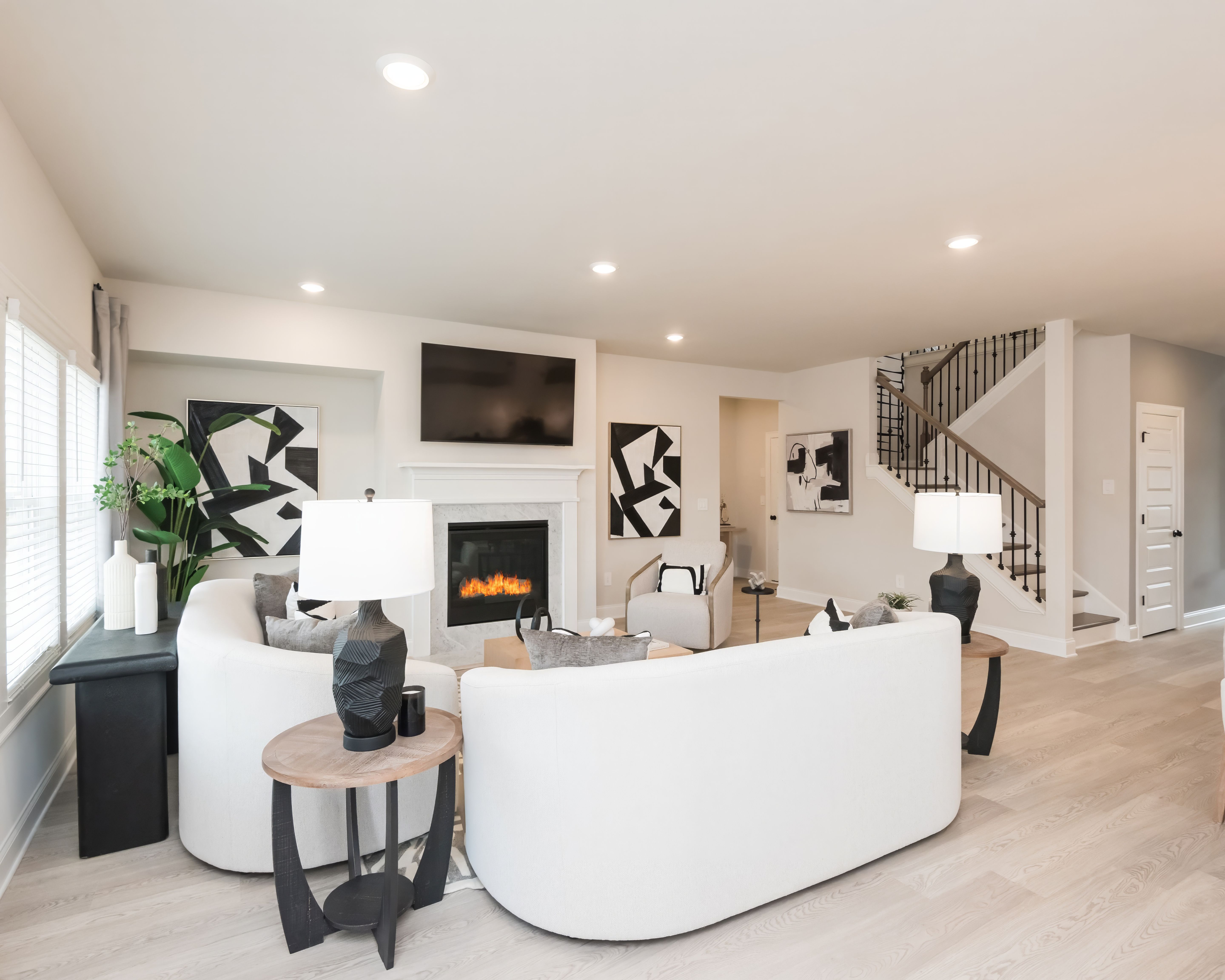 The Johnson floorplan with the Lush White interior package modeled at Martin Springs.