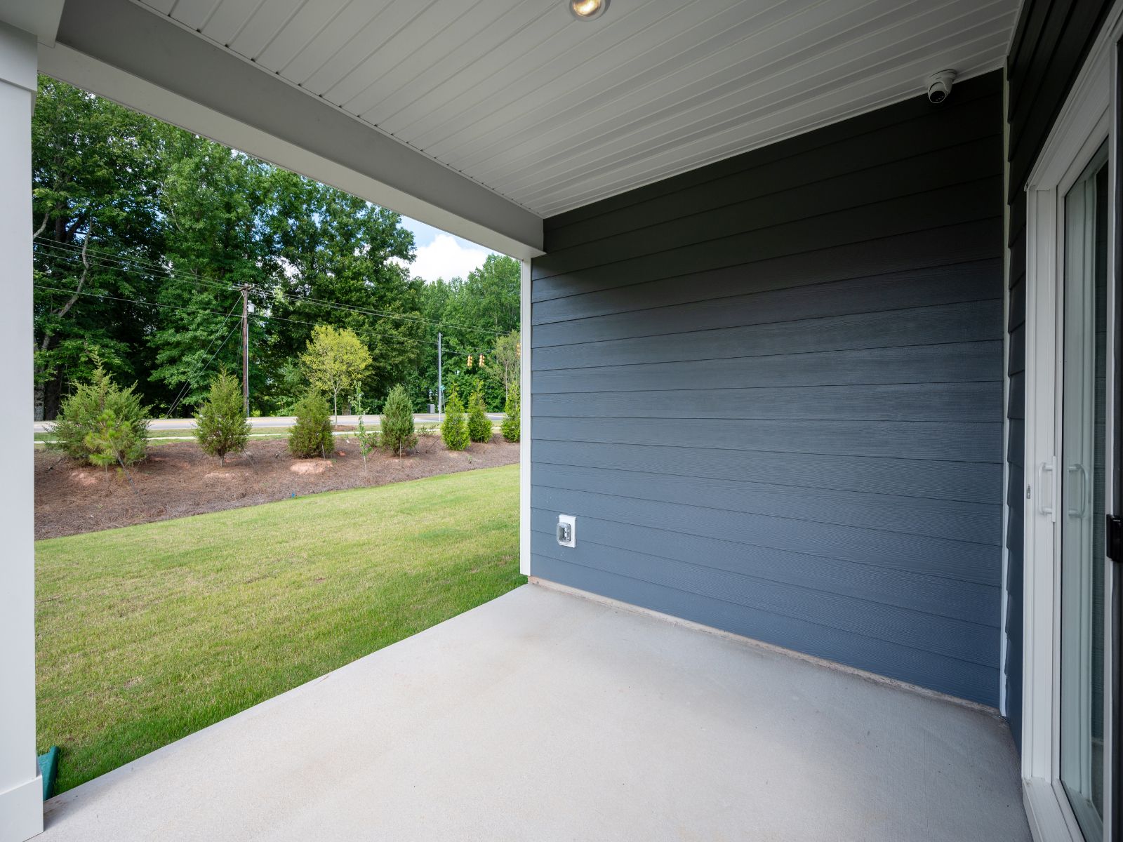 Enjoy a night under the stars on the covered back patio.