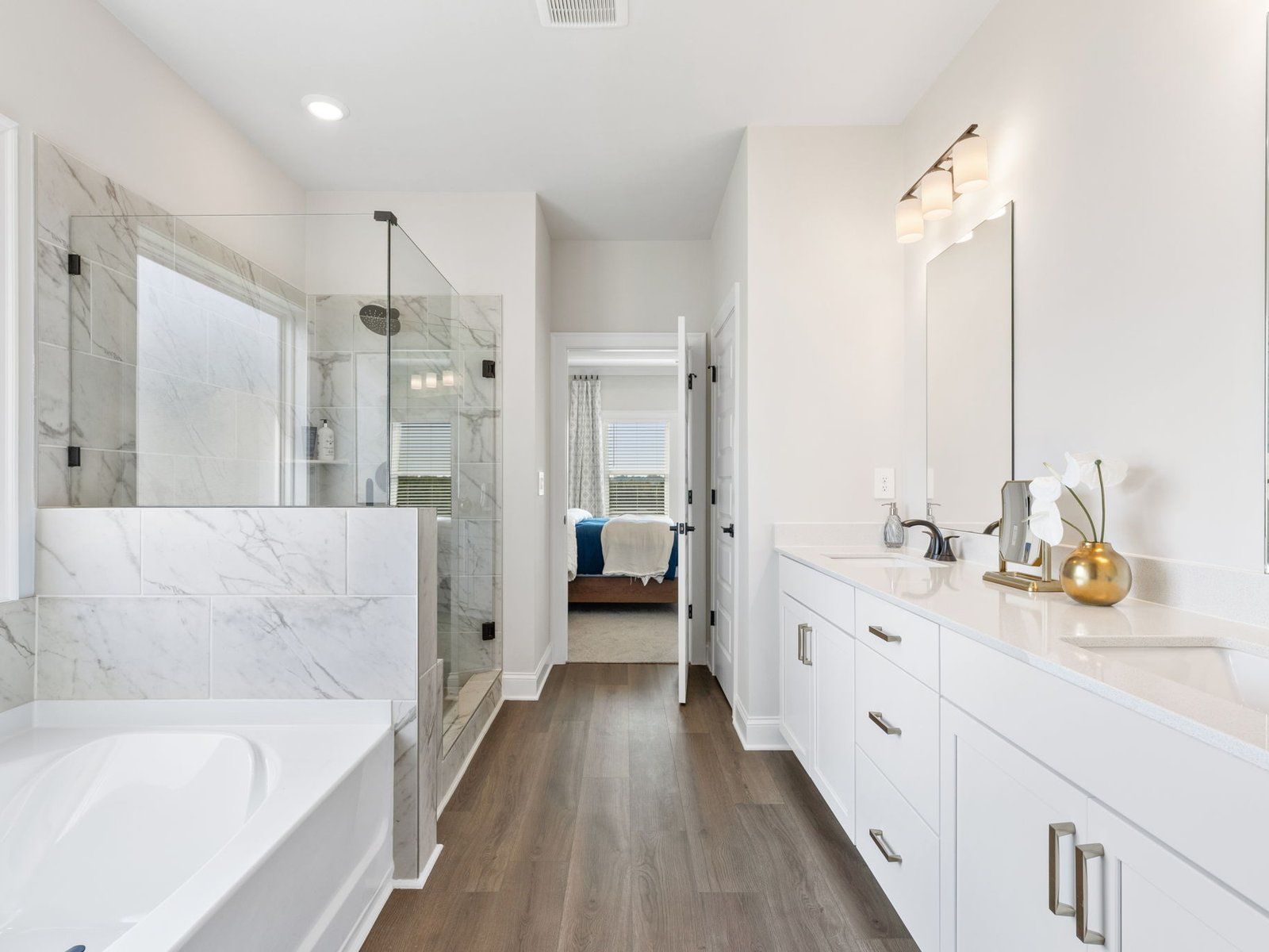 The Orchard Park floorplan with the Timeless Contrast Linen interior package.
