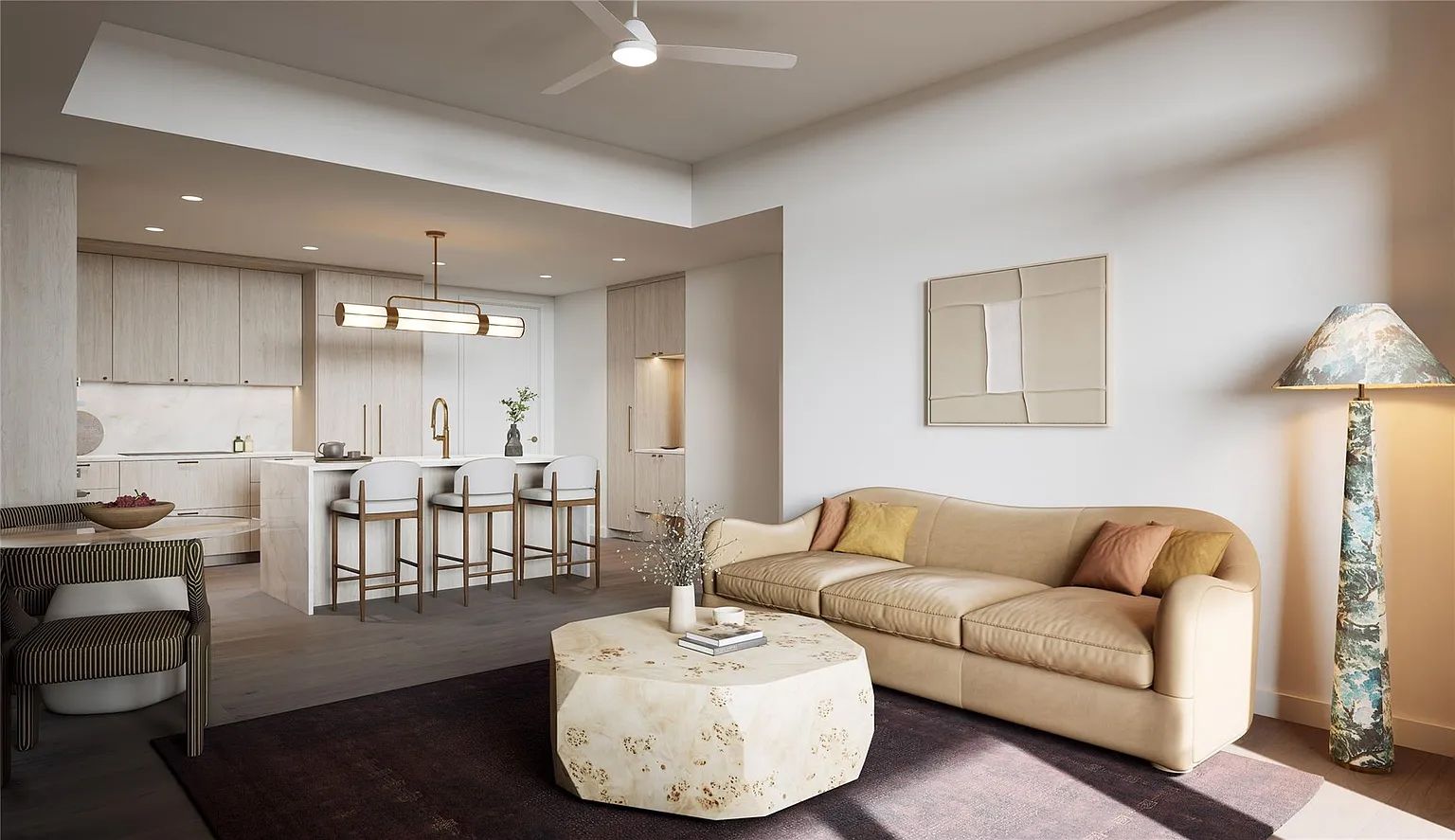 Kitchen & Living Room