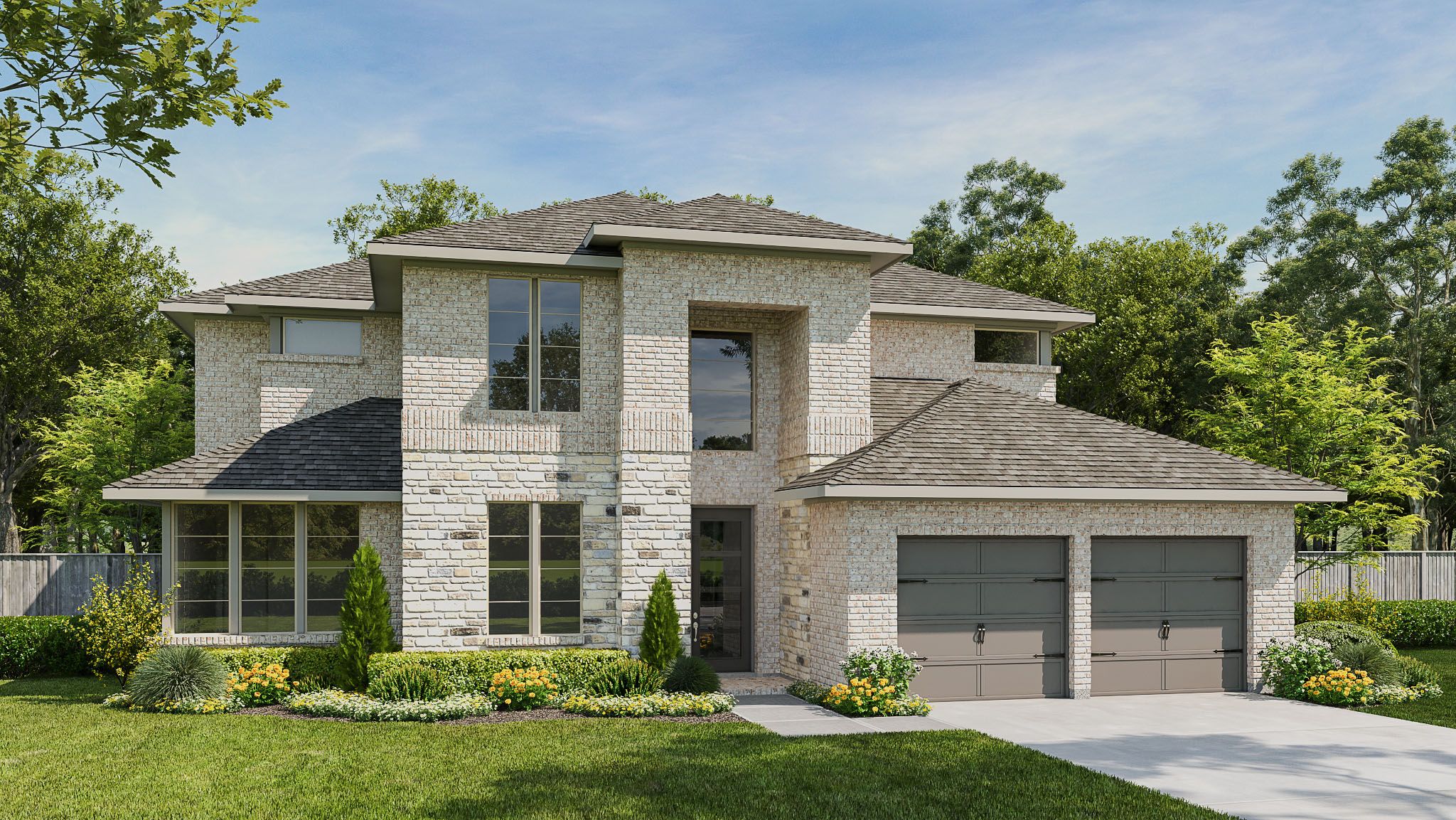Two Step Farm 60' por Perry Homes en Houston Texas