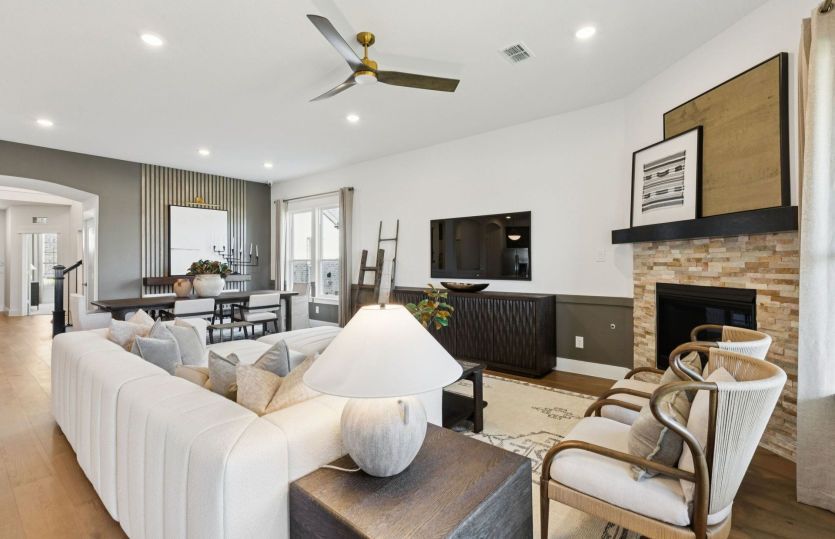 Recessed lighting throughout main living areas