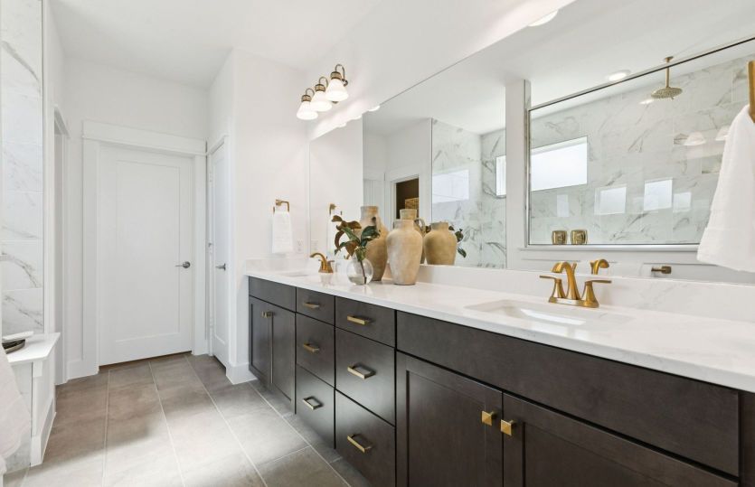Owner's bath with double vanity