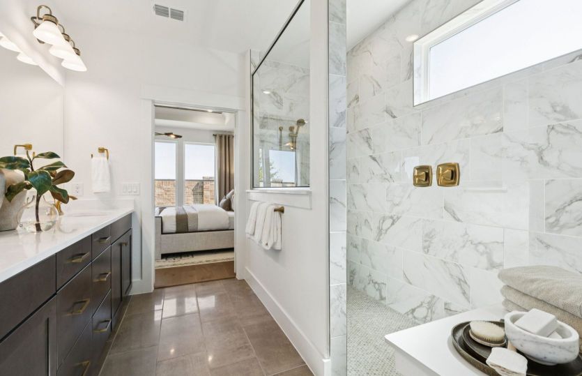 Spa-like shower in owner's bath