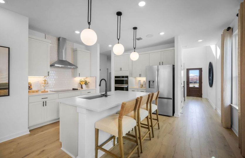 Kitchen with Island Bar Seating