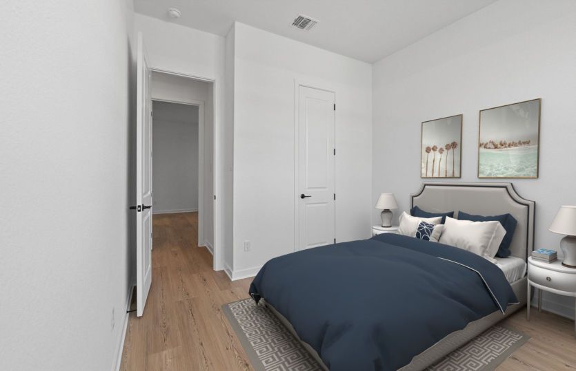 Spacious guest bedroom designed for privacy and everyday comfort.