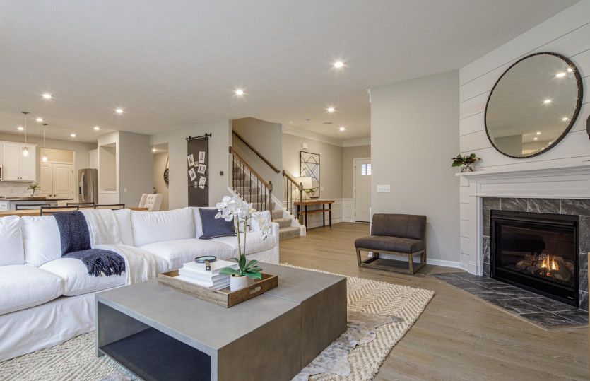 Spacious Gathering Room with Fireplace