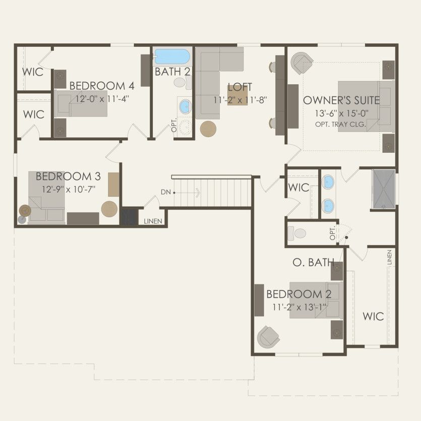 Second Floor 4 br / 2.5 ba