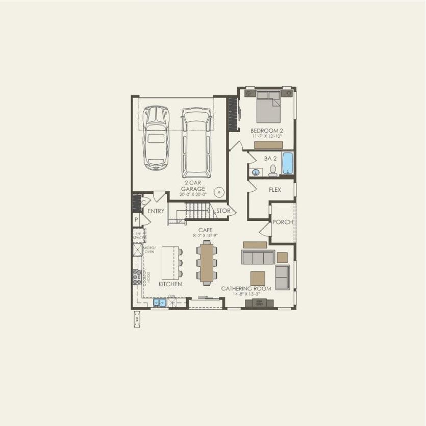 First Floor 5 br / 4 ba