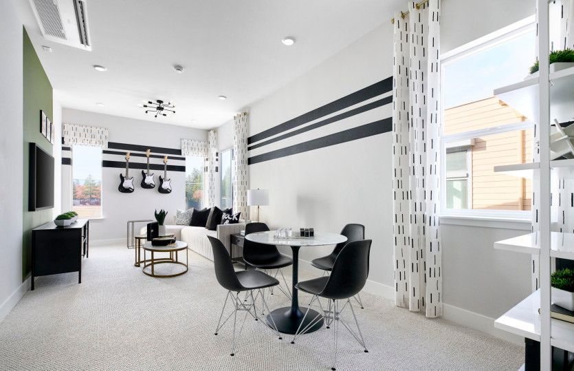 Light filled second level loft, perfect place for family movie night
