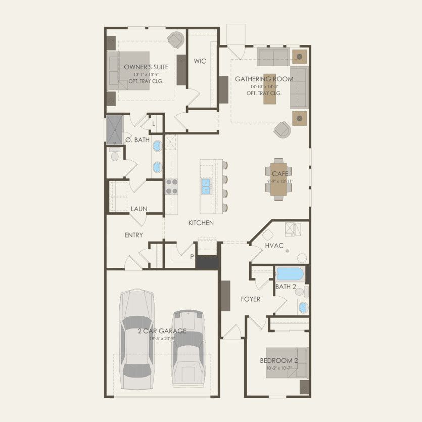 First Floor 2 br / 2 ba