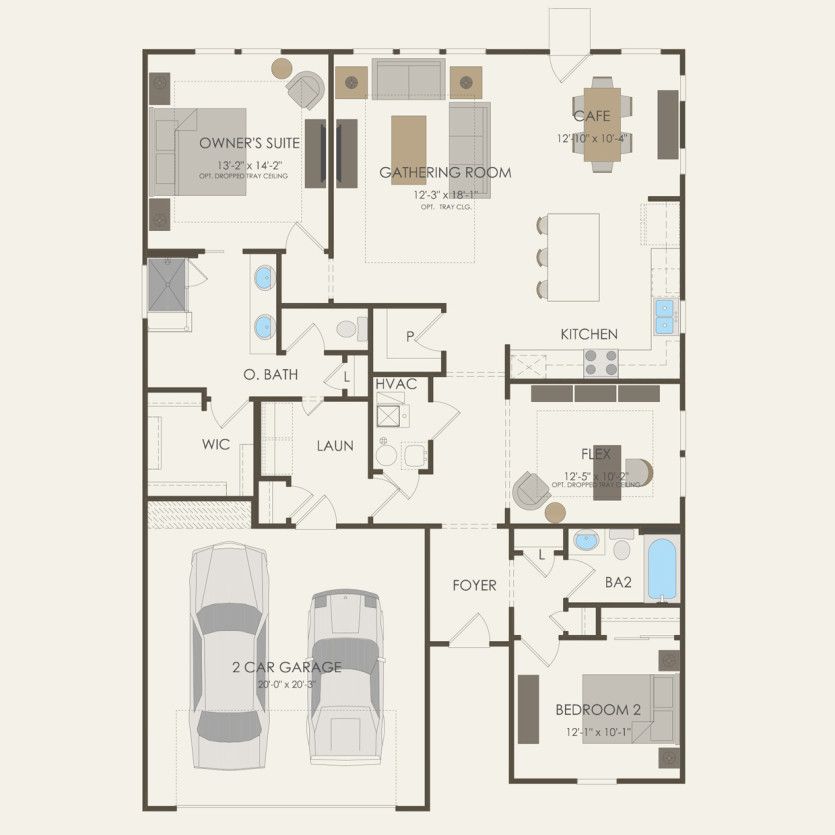 First Floor 2 br / 2 ba