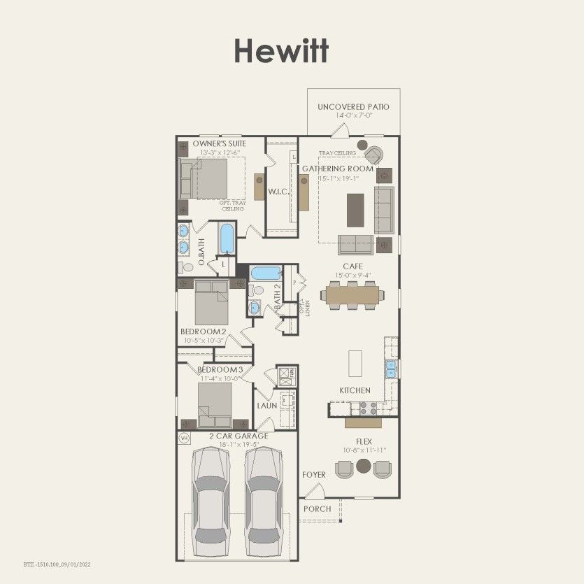 First Floor 3 br / 2 ba