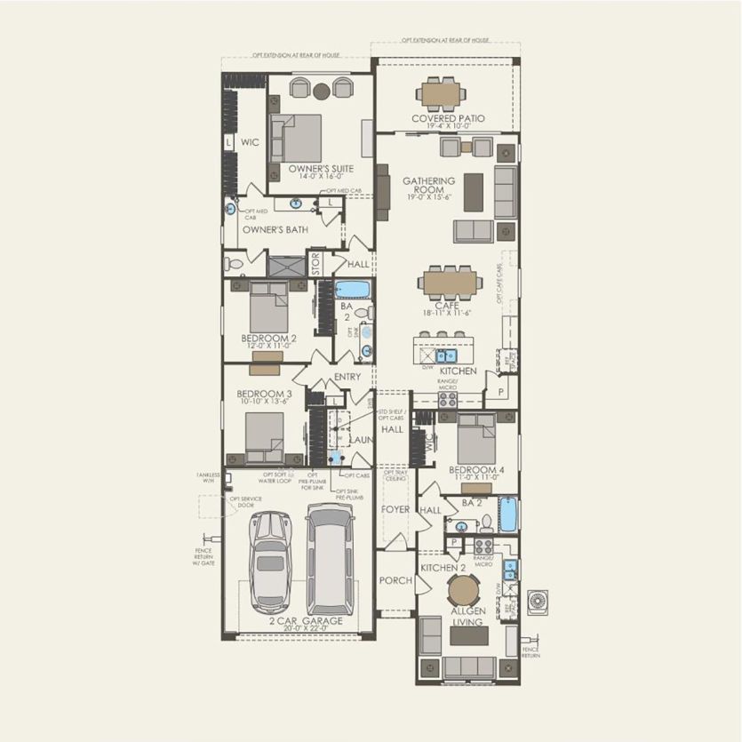 First Floor 4 br / 3 ba