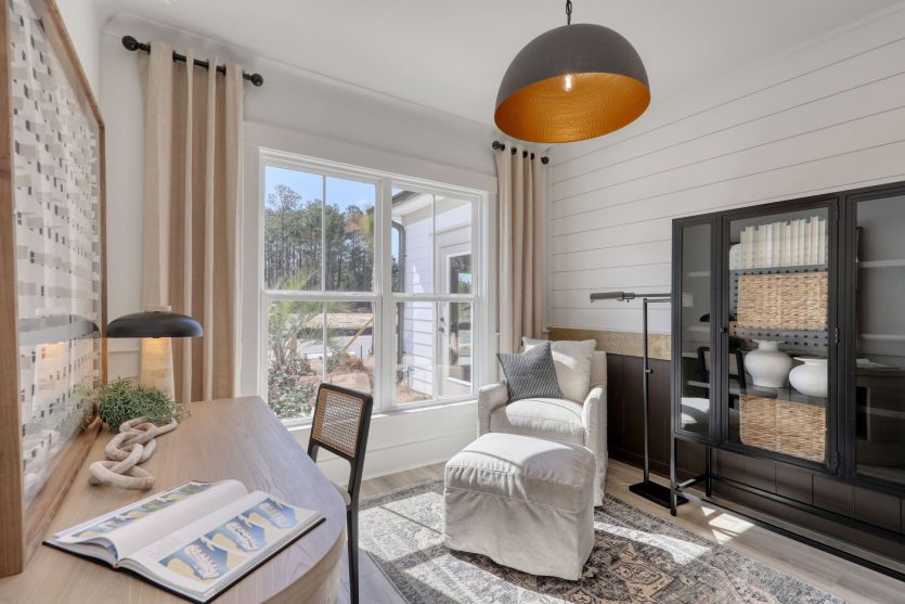 Dedicated home office with natural light and flexible space for remote work or study.