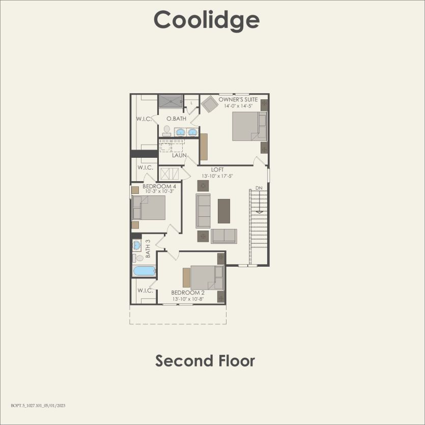 Second Floor 4 br / 3 ba
