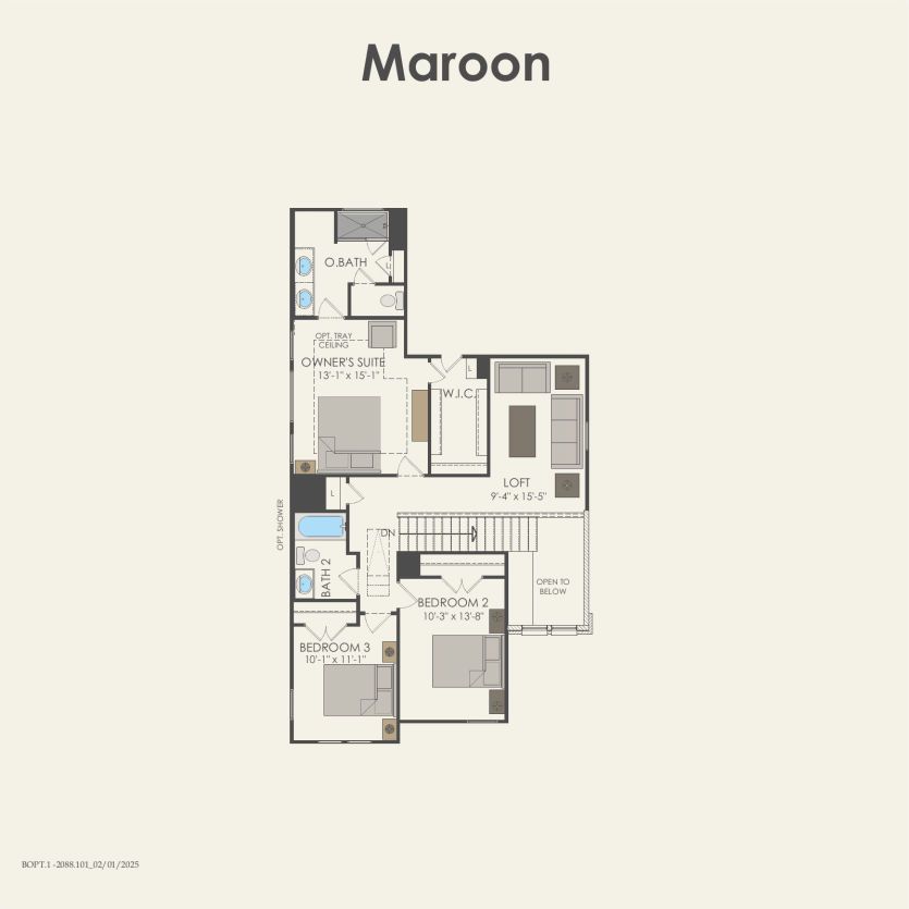 Second Floor 3 br / 2.5 ba