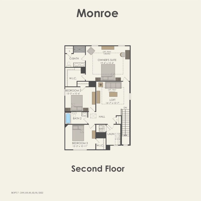 Second Floor 4 br / 3 ba