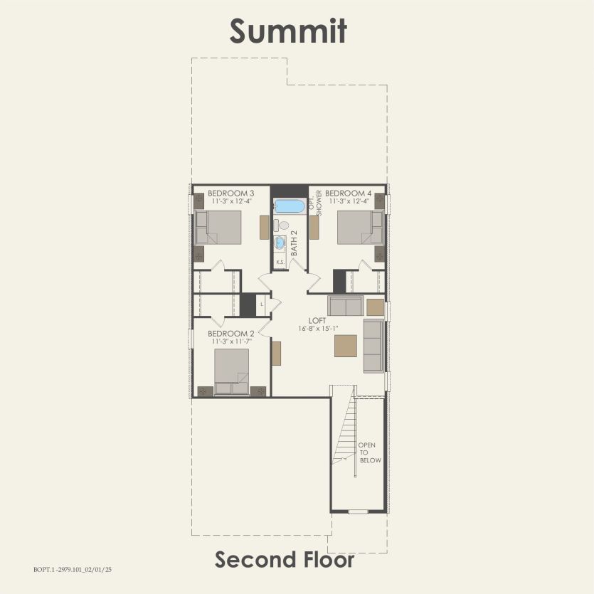 Second Floor 4 br / 2.5 ba