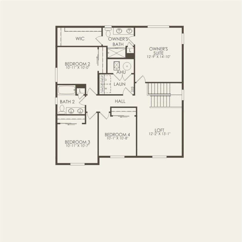 Second Floor 4 br / 2.5 ba