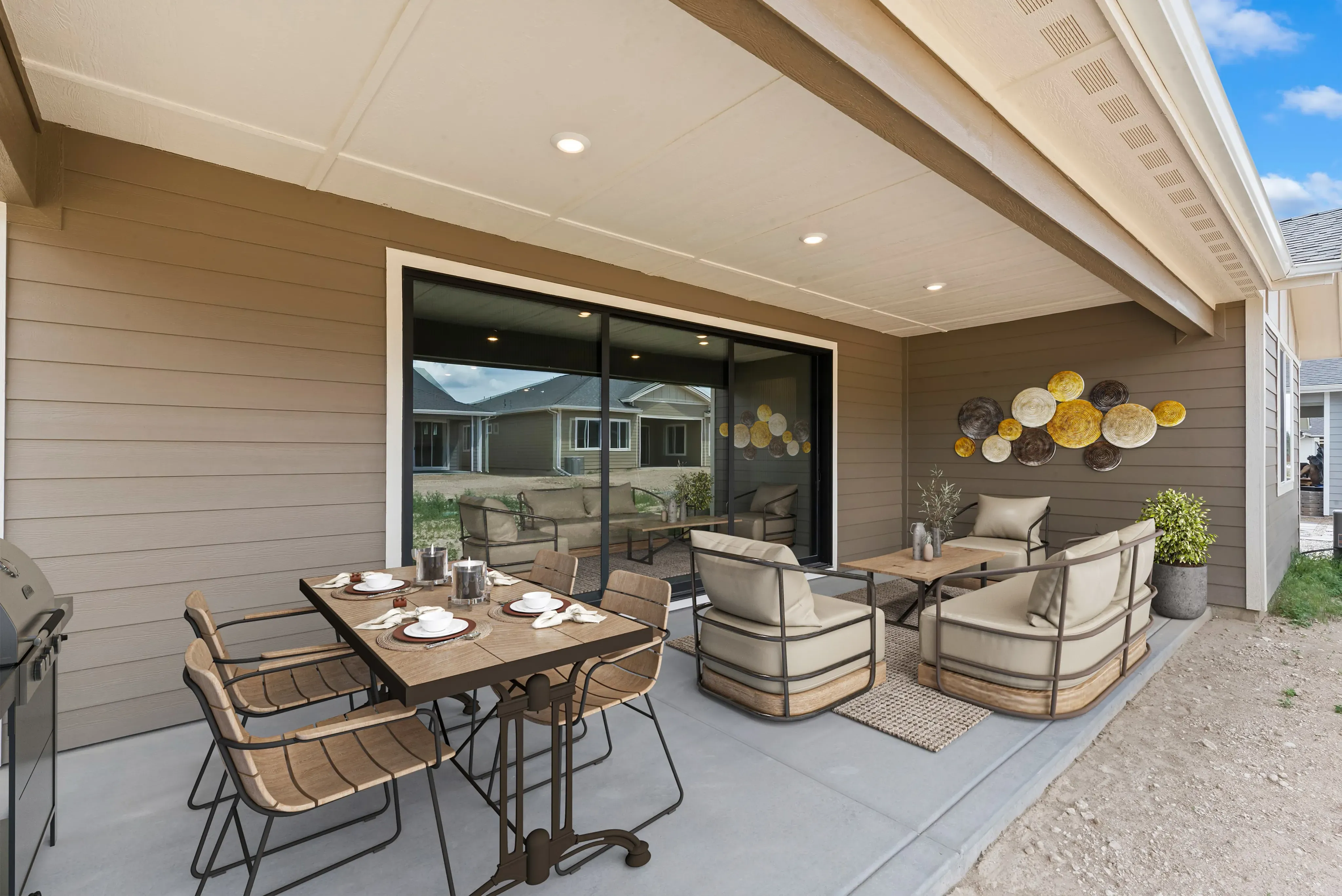 Virtully Staged Covered Patio