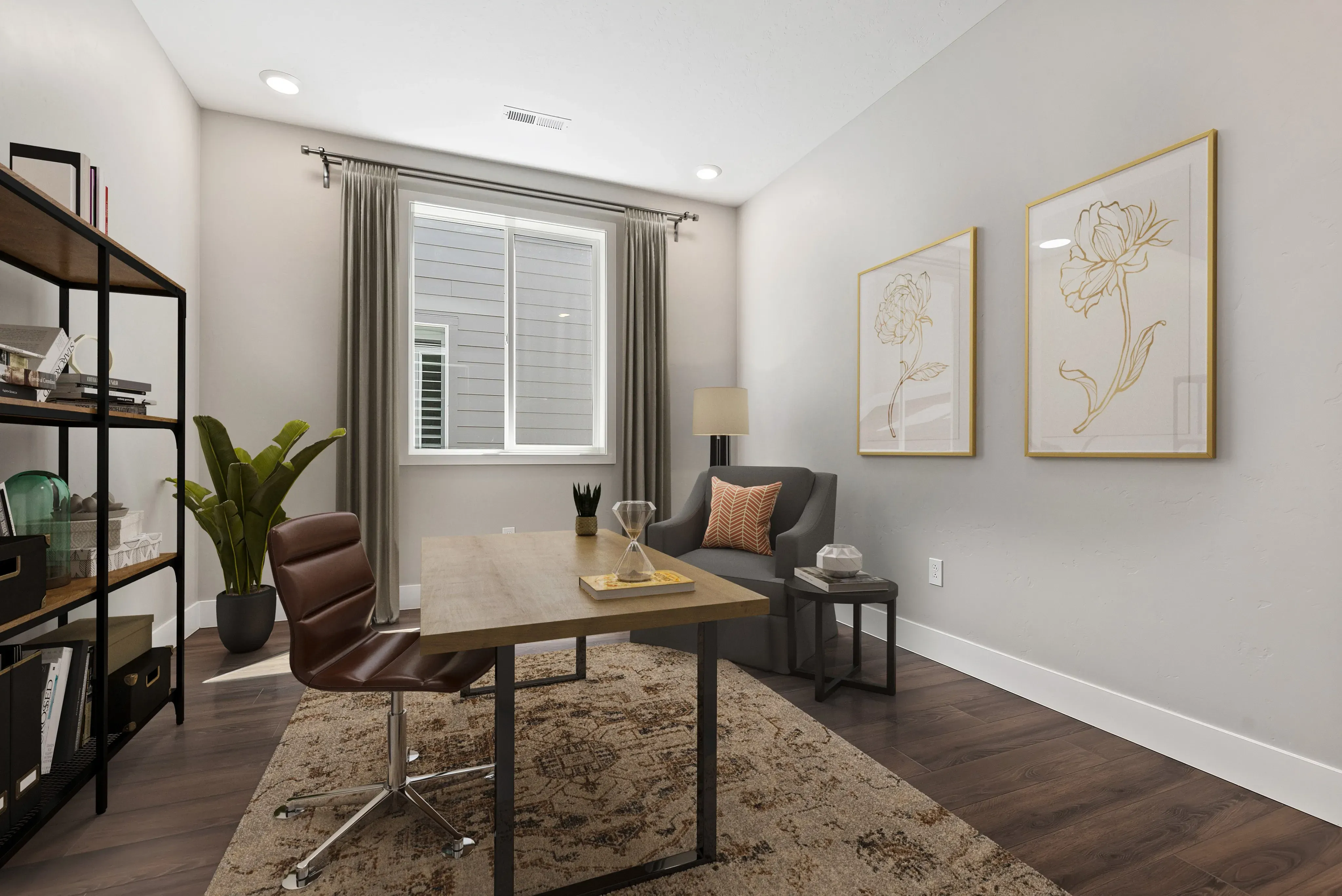 Virtually Staged Den