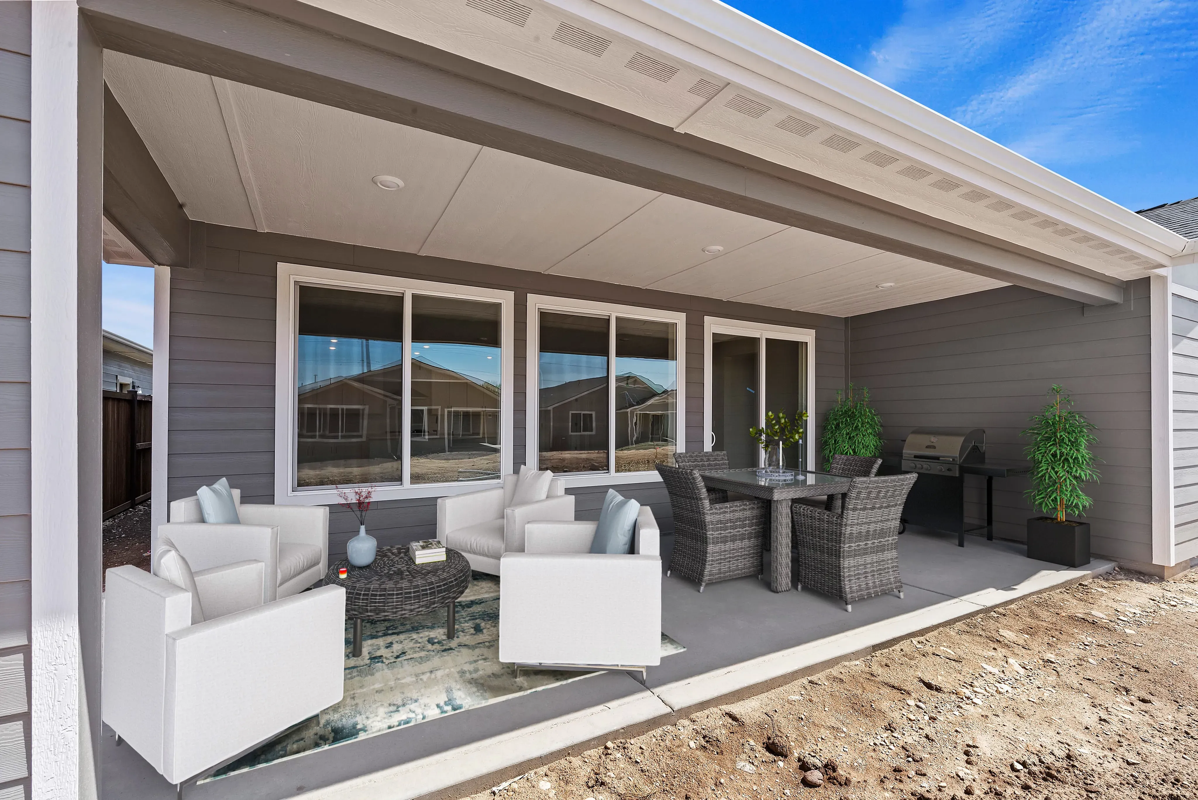 Virtually Staged Covered Patio
