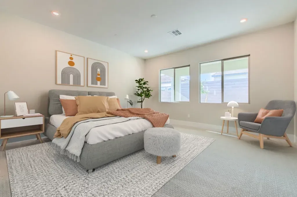 Virtually Staged Primary Bedroom