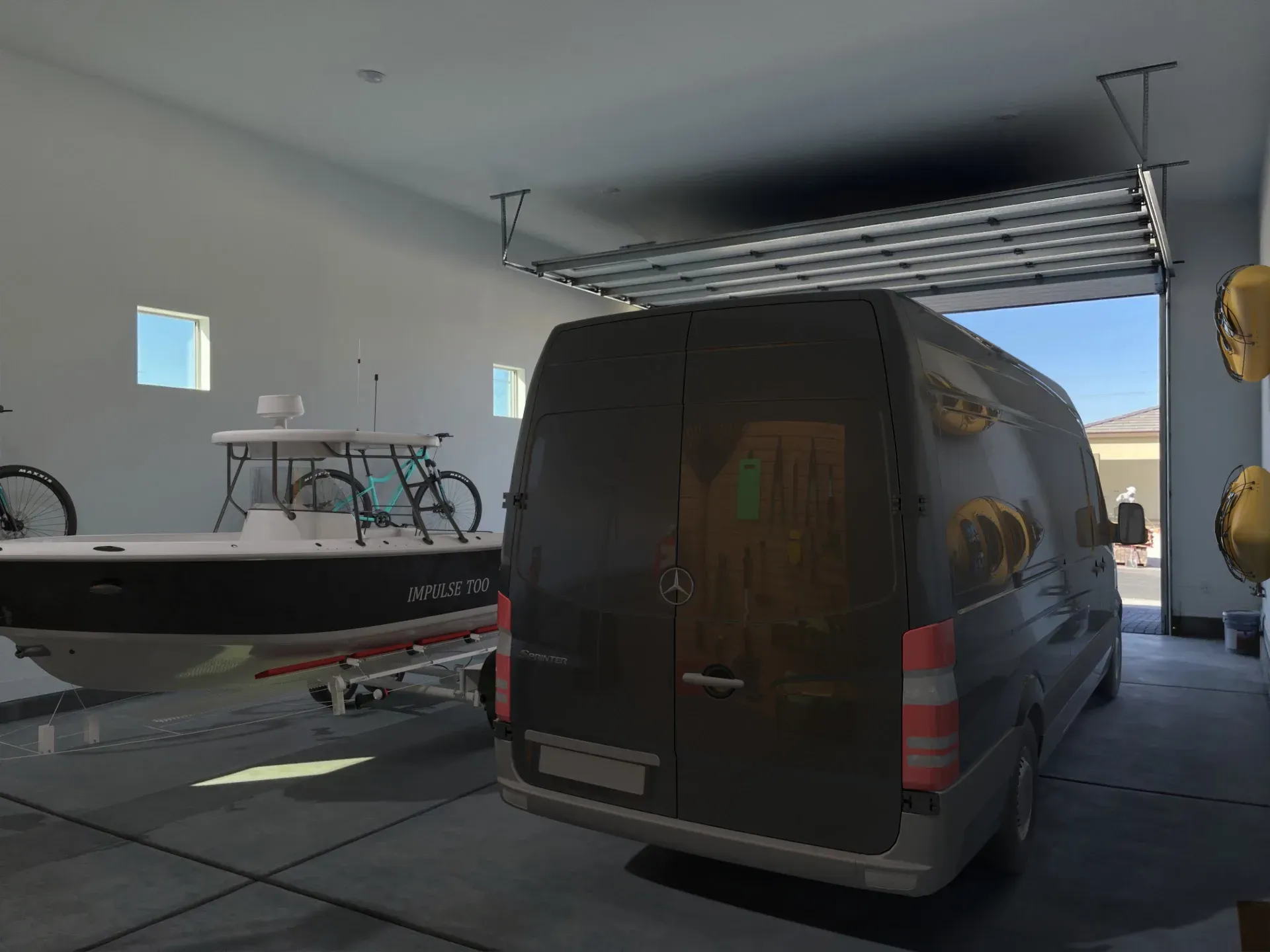 Virtually Staged Sojourn XL Adventure Garage