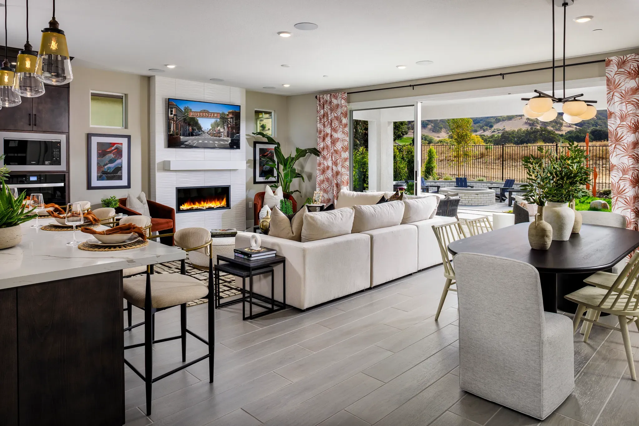 Great Room & Covered Patio of the Synergy II Model