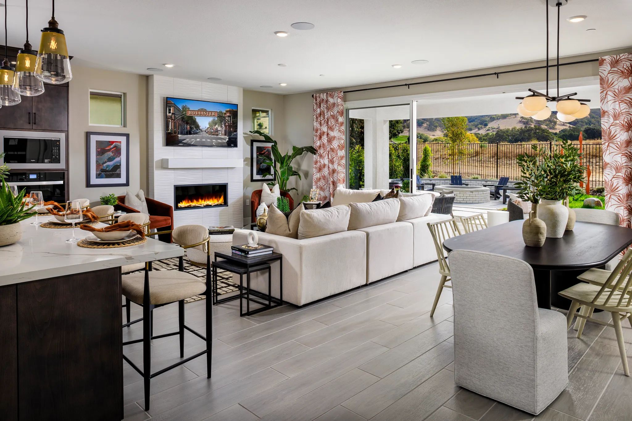 Great Room & Covered Patio of the Synergy II Model
