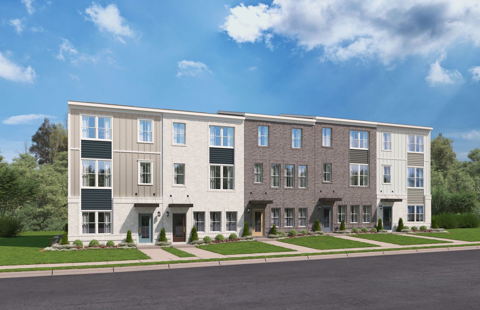 The Beacon at Old Peachtree Townhomes por Stanley Martin Homes en Atlanta Georgia