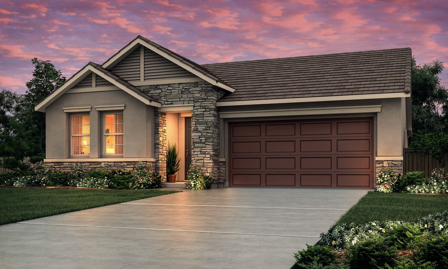 The Caledonia - Crossing at River Oaks: Merced, California - Stonefield Home