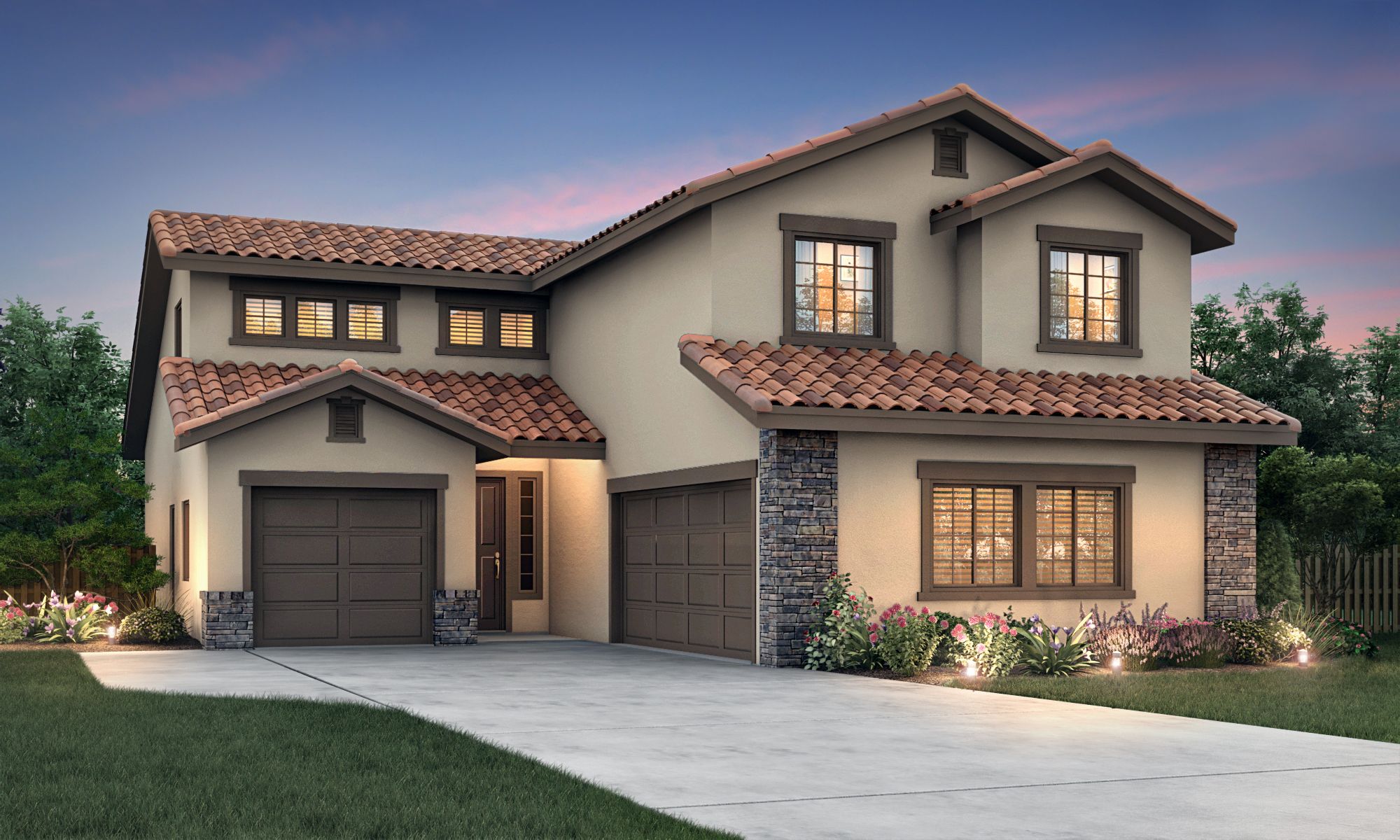 The Florencia - Bellevue Ranch: Merced, California - Stonefield Home