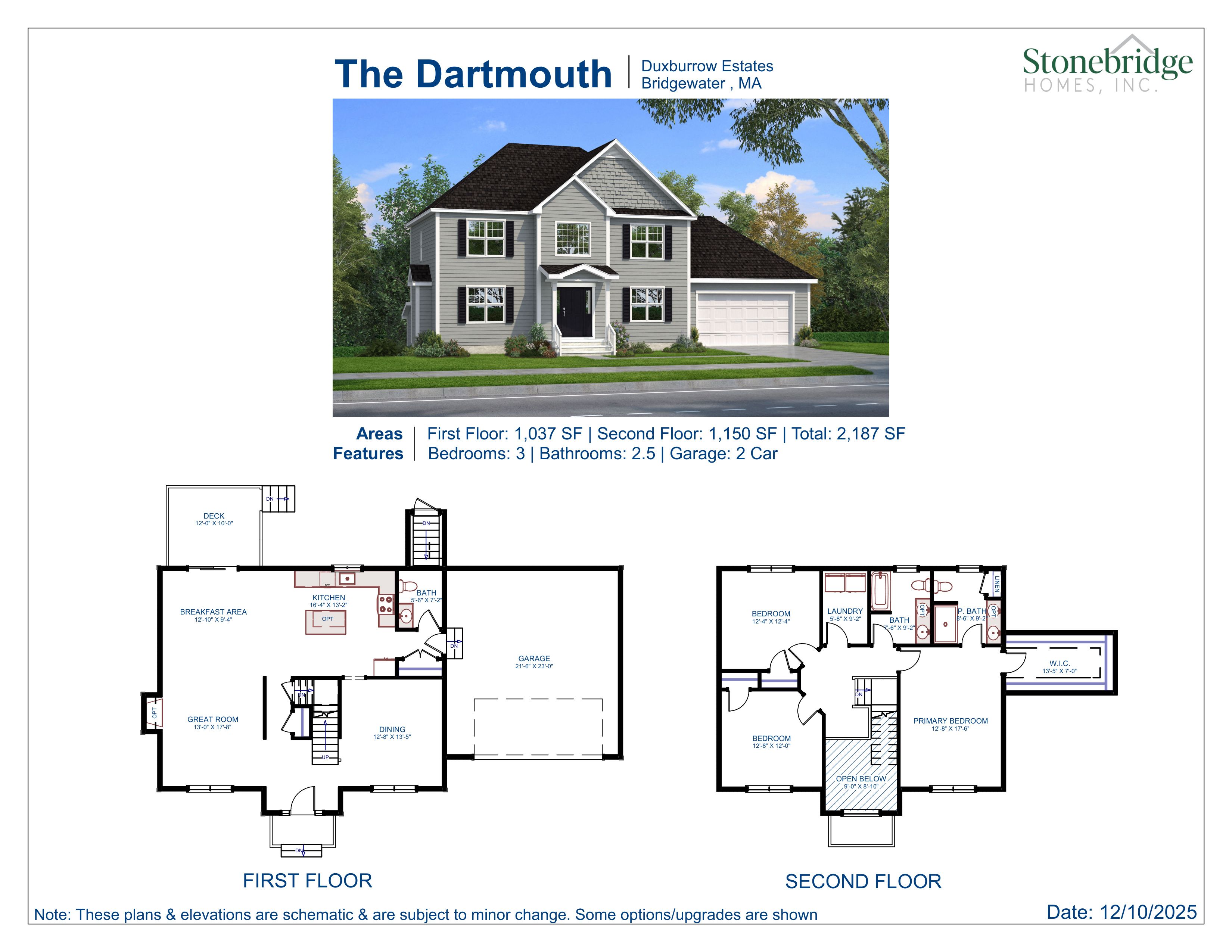 The Dartmouth - Duxburrow Estates: Bridgewater, Massachusetts - Stonebridge Homes Inc.