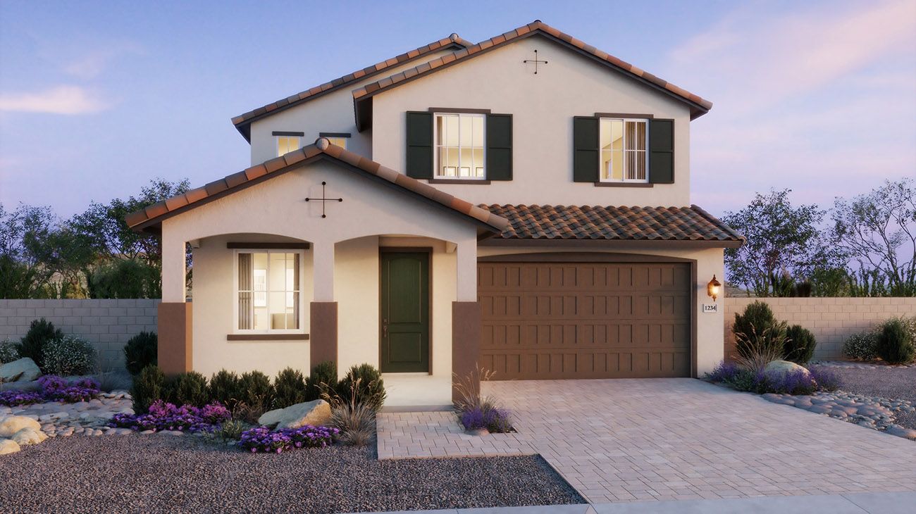 The Villas at North Creek por Risewell Homes en Phoenix-Mesa Arizona