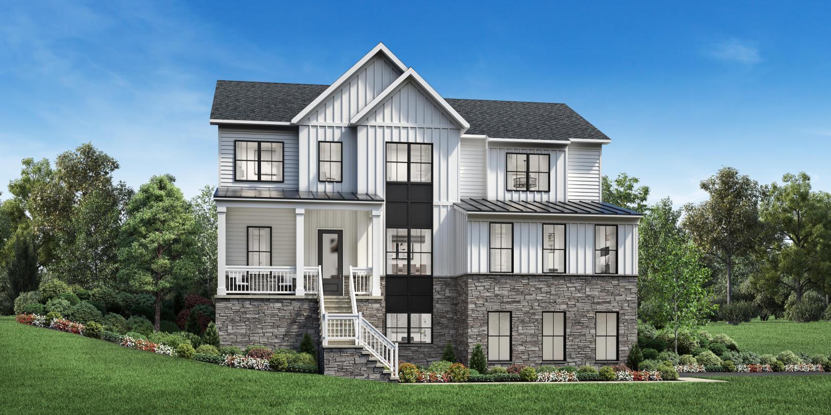 Rutledge Modern Farmhouse - Breton Hill by Toll Brothers: Warminster, Pennsylvania - Toll Brothers