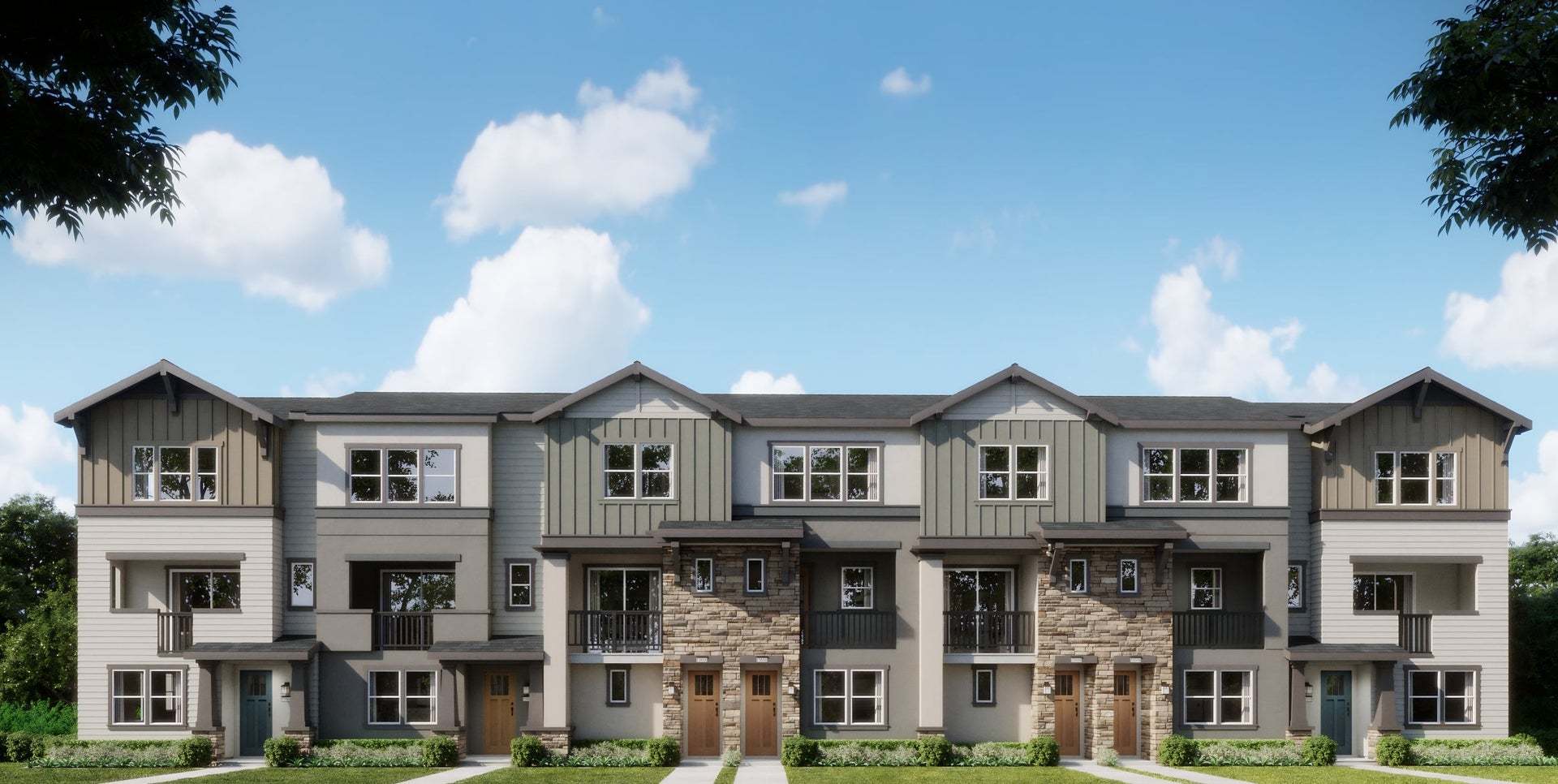 Deerwood Heights in San Ramon by Trumark Homes I 7 Plex Rendering