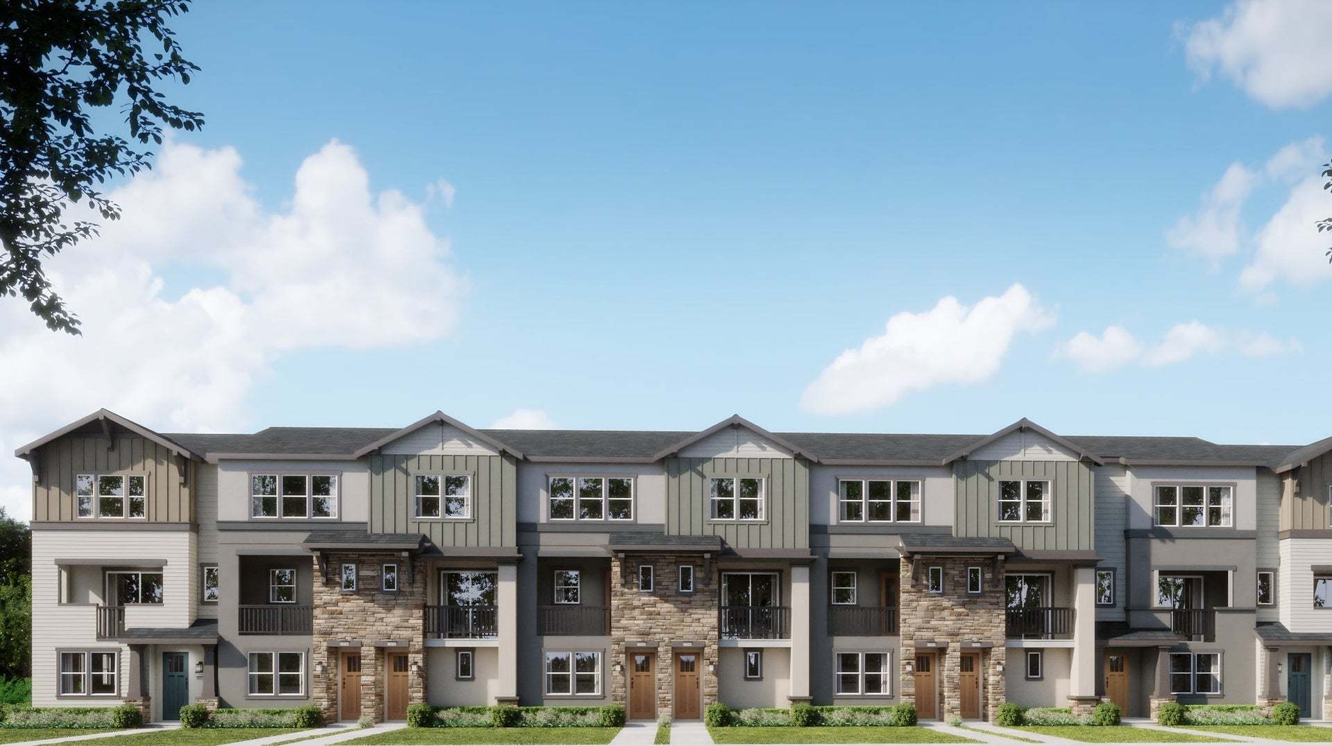 Deerwood Heights in San Ramon by Trumark Homes I 9 Plex Rendering