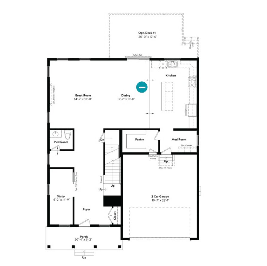 Main Level with Standard Kitchen Island