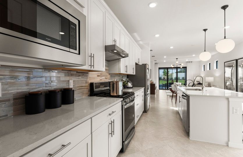 Gourmet kitchen with stainless steel appliances