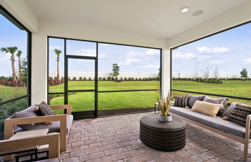Screened-in  and covered lanai great to enjoy a cup of coffee in the morning