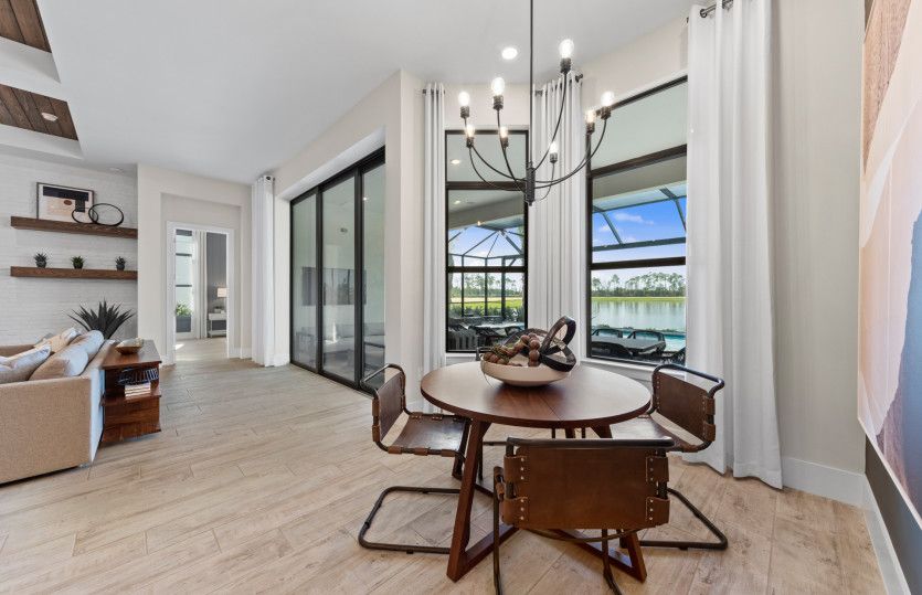 Café dining space conveniently located off kitchen