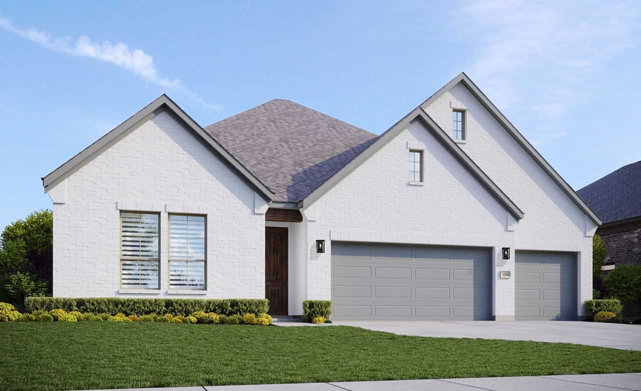 Elegant Single-Family Home Design and Architecture:Elevation F