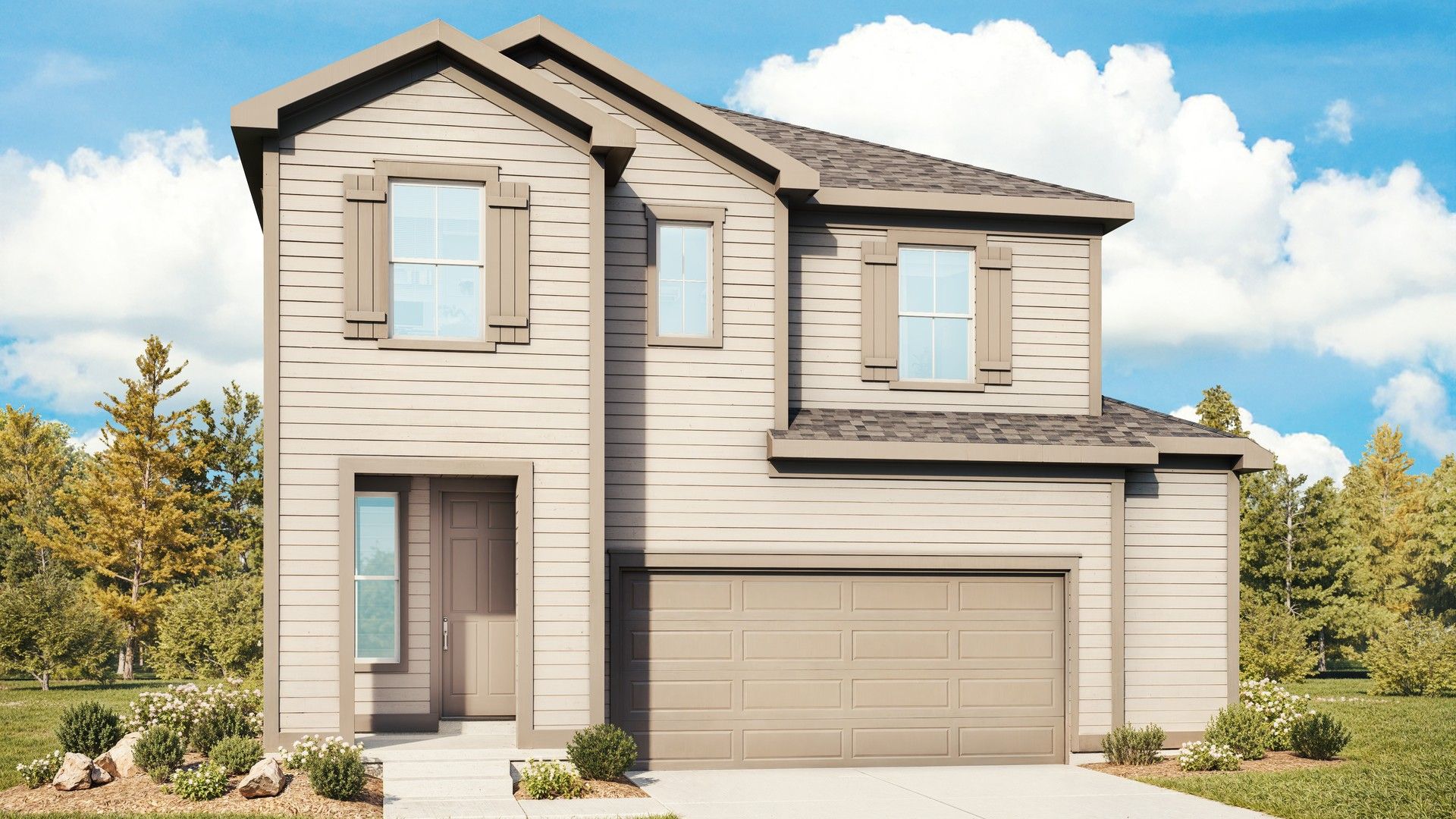 Single-Family Home Design: Modern Residential Architecture Render:Elevation A