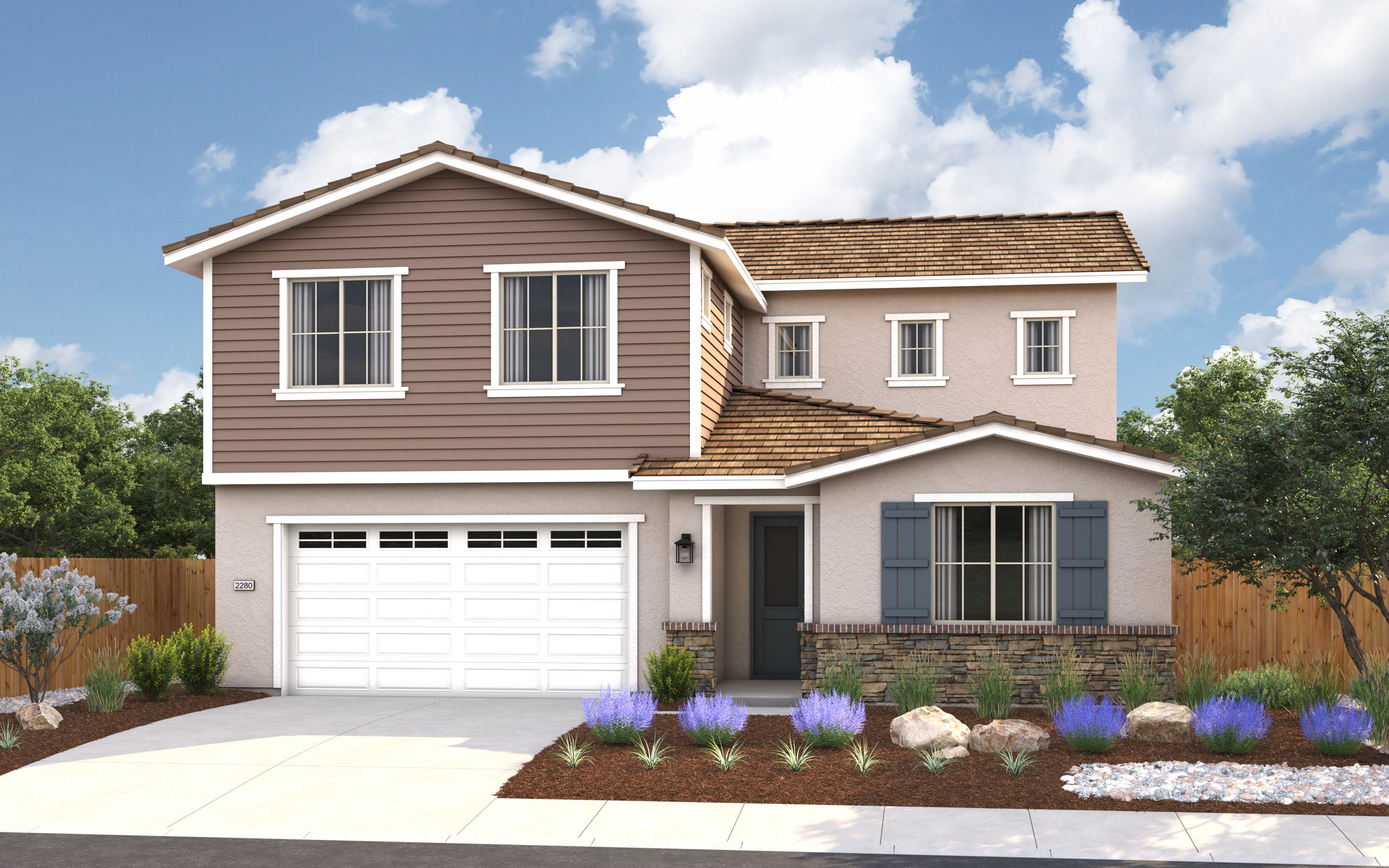 Exterior:Elevation A - Craftsman