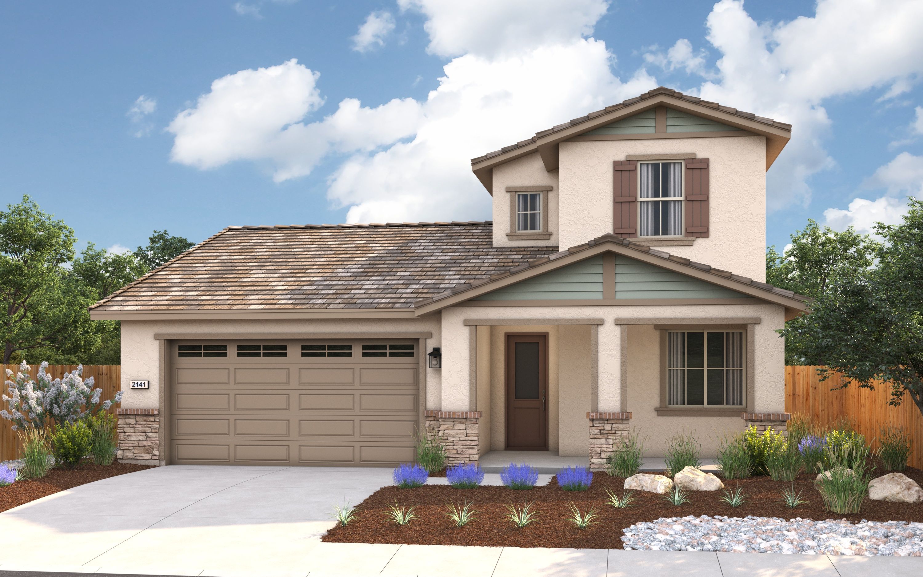 Exterior:Elevation A - Craftsman