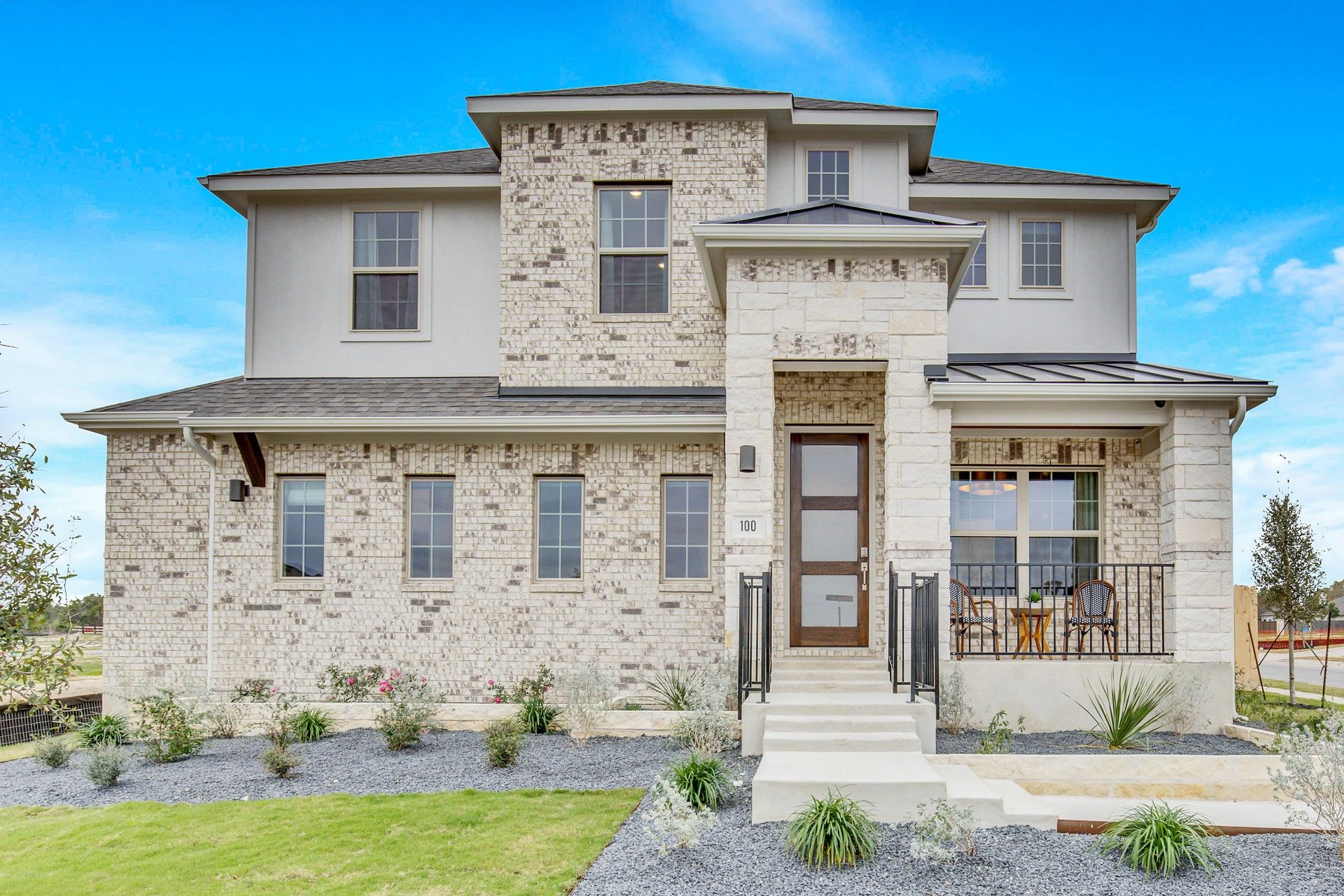 Opal Ranch Brick Facade House in Texas Community