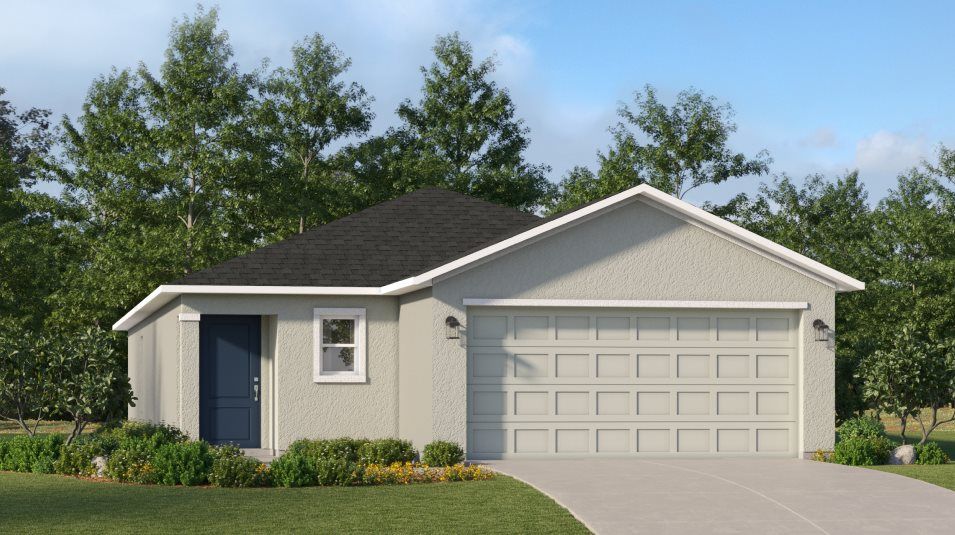 Elevation A - A modern ranch-inspired exterior