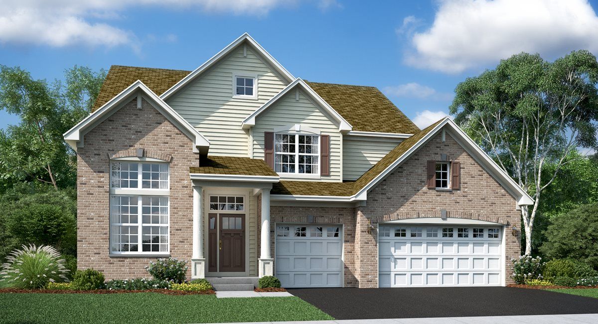 Elevation B - Windsor B shown with optional brick